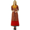 thumbnail image 1 of Phagun Kurta Ethnique pour Femmes en Coton, Kurti à Imprimé Géométrique, Robe Décontractée de Designer, 1 of 7