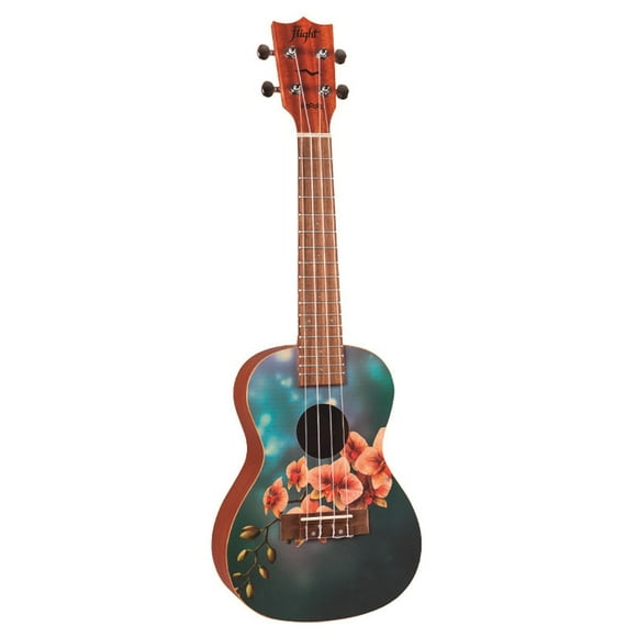 Flight Auc 33 Orchid Ukulele Ukelele Concierto Con Funda