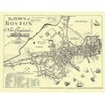 thumbnail image 2 of Derving 18x15 Gold Ornate Wood Framed with Double Matting Museum Art Print Titled - Boston Massachusetts - Derving 1722, 2 of 4