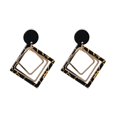 thumbnail image 1 of Pendientes geométricos de múltiples capas con forma cuadrada, aretes colgantes de aleación, joyería, 1 of 7