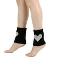 thumbnail image 2 of Wuxian Socks For Women Knitted Love Heart Print Leg Warmers Crochet Leggings Leisure Warm Cute Crew Socks Casual Breathable Socks,Black,One Size, 2 of 4