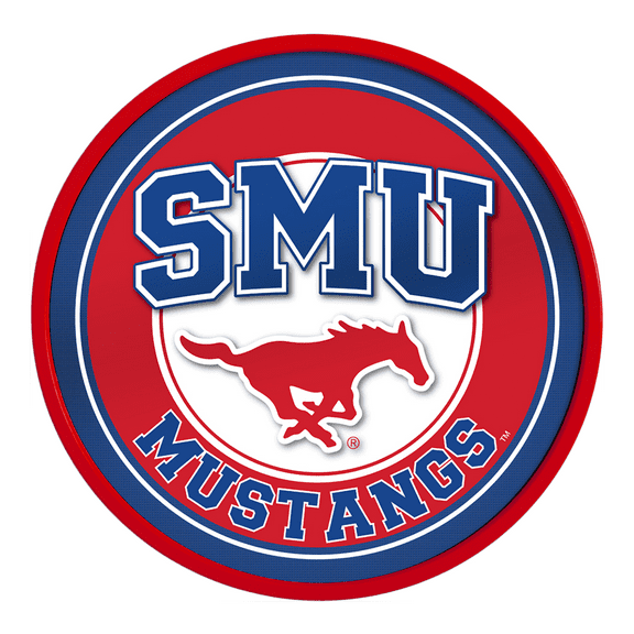 SMU Mustangs: Modern Disc Wall Sign