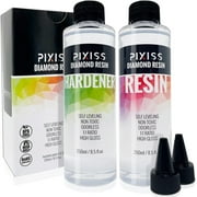 Pixiss Epoxy Resin Crystal Clear Casting Resin for Epoxy and Resin Art Easy Mix 1:1 17-Ounce Kit