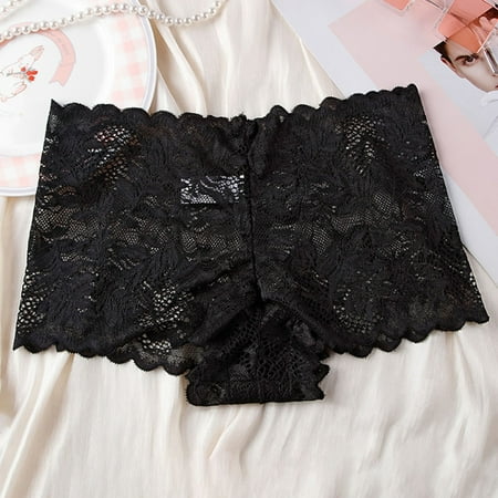 

PEASKJP Women Panties High Waisted High Waisted Cotton Underwear Soft Breathable Panties Stretch Briefs Plus Size Black M