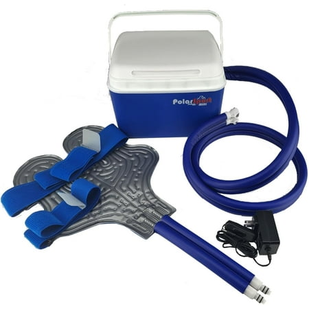 Cold Therapy Machine by Polar Sport - Ice Water Circulation System with Large Adjustable Cold Pad for Pain in The Knee, Shoulder, Ankle, Neck and Recovery After Surgery with Pump (Mini)