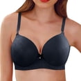 thumbnail image 2 of uvwlwu Women's Underwire Shaping Cup Bra Jacquard Pattern Adjustable Shoulder Straps Support Plus Size Everyday Basic Ladies Bra,110D, 2 of 9