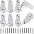 thumbnail image 1 of Soportes metálicos de repuesto para persianas plateadas con tornillos y soporte horizontal para persianas., 1 of 5