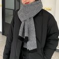 thumbnail image 3 of Bufanda de invierno para hombre, bufanda de punto suave, 3 of 5
