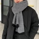 thumbnail image 3 of Bufanda de invierno para hombre, bufanda de punto suave, 3 of 5