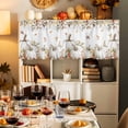 thumbnail image 7 of Thanksgiving Beige Pumpkin Valances for Windows, 42 x 18in, Fall Fallen Leaves Flower Rod Pocket Kitchen Valance Curtain Light Filtering Window Treatments for Living Room Bedroom, 1 Panel, 7 of 7
