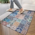 thumbnail image 3 of Bohemian Blue Geometric Design (3) Door Mat 30 X 17 Inch Welcome Doormat Indoor Outdoor Entrance Floor Mat Non Slip Spring Summer Decor Rubber Mats, 3 of 6