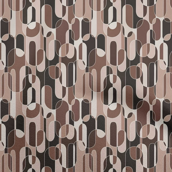 oneOone Polyester Spandex Brown Fabric Geometric Dress Material Fabric Print Fabric By The Yard 56 Inch Wide