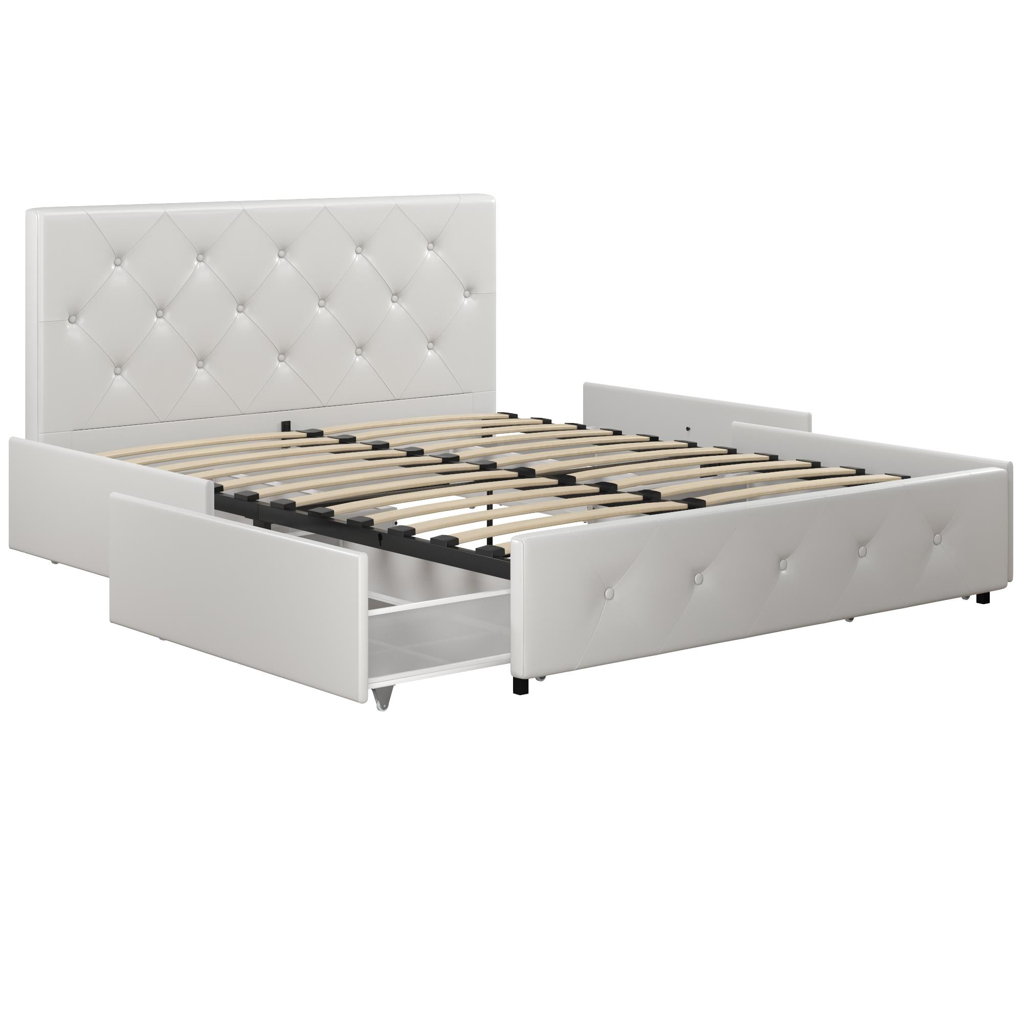 Buy wholesale Dmora Chantal single bed, Container bed with eco-leather  covering, Made in Italy, Front opening, with 80x190 cm mattress included,  White