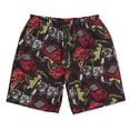 thumbnail image 3 of Uemuo Vintage Gaming Pattern Men's Swim Trunks Hawaiian Beach Bathing Suit Swimsuits Beach Quick-Dry Shorts with Pockets-X-Large, 3 of 9