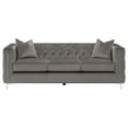 thumbnail image 6 of Coaster Phoebe 3-piece Velvet Tufted Tuxedo Arms Living Room in Set Urban Bronze, 6 of 16