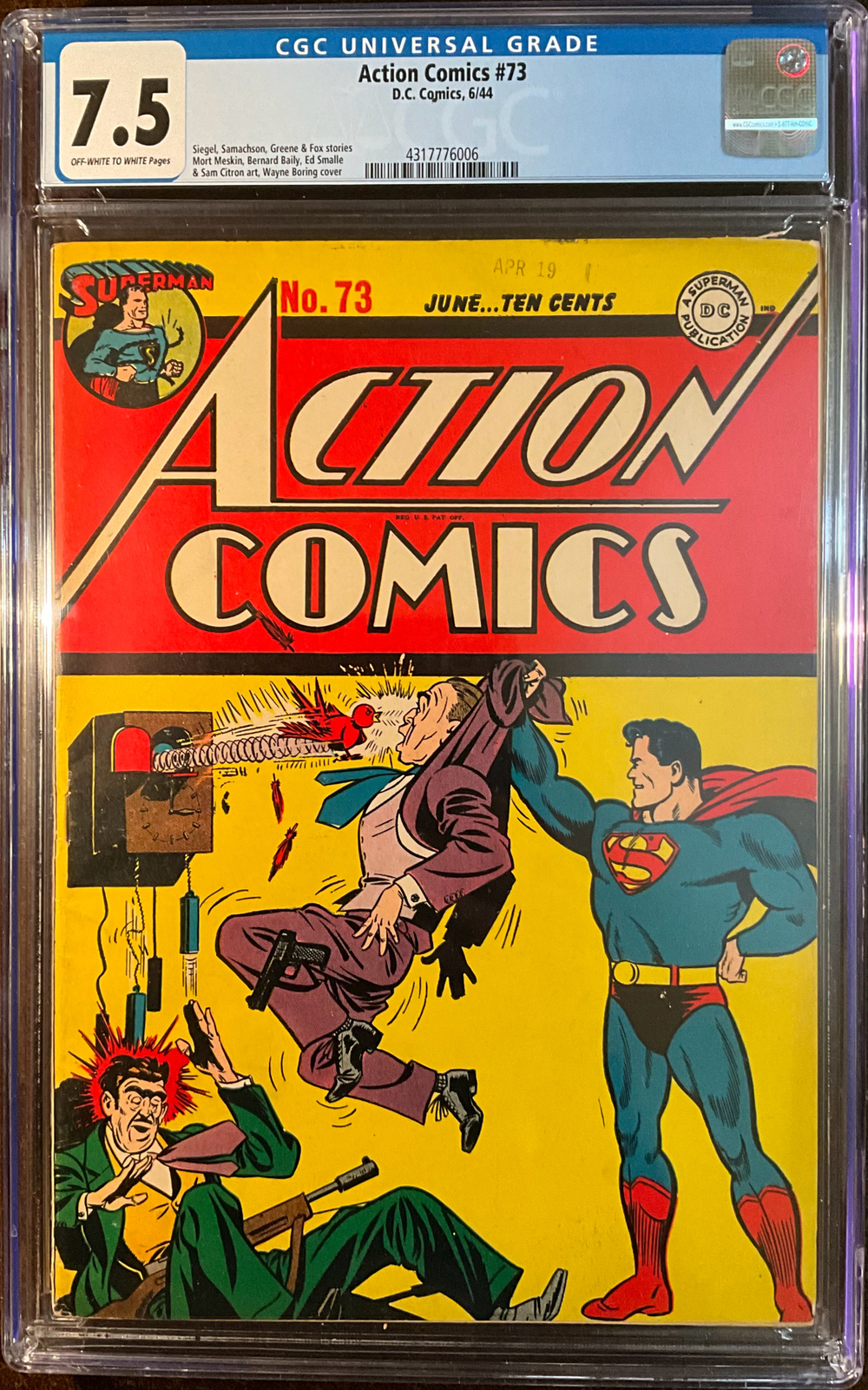 Cover of Action Comics #73