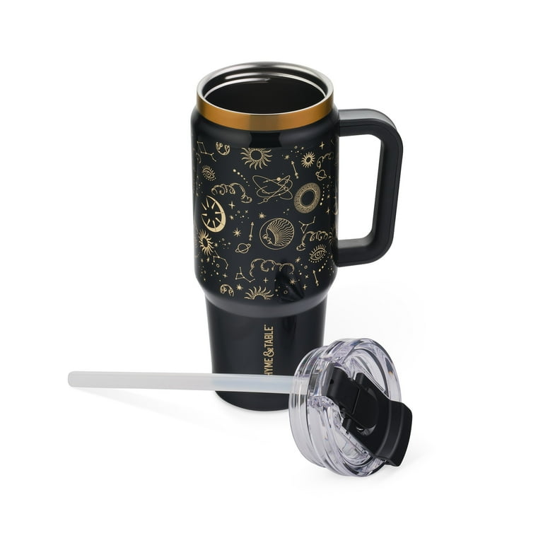 M*i様 ニウエ・タートル (ゴールド＋ルテニウム) シルバープルーフ Thyme & Table 32oz Stainless Steel Luna Tumbler with Handle and