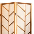 thumbnail image 2 of Benjara 3 Panel Screen with Jute Linen Fabric and Wooden Frame, Brown and Beige, 2 of 5