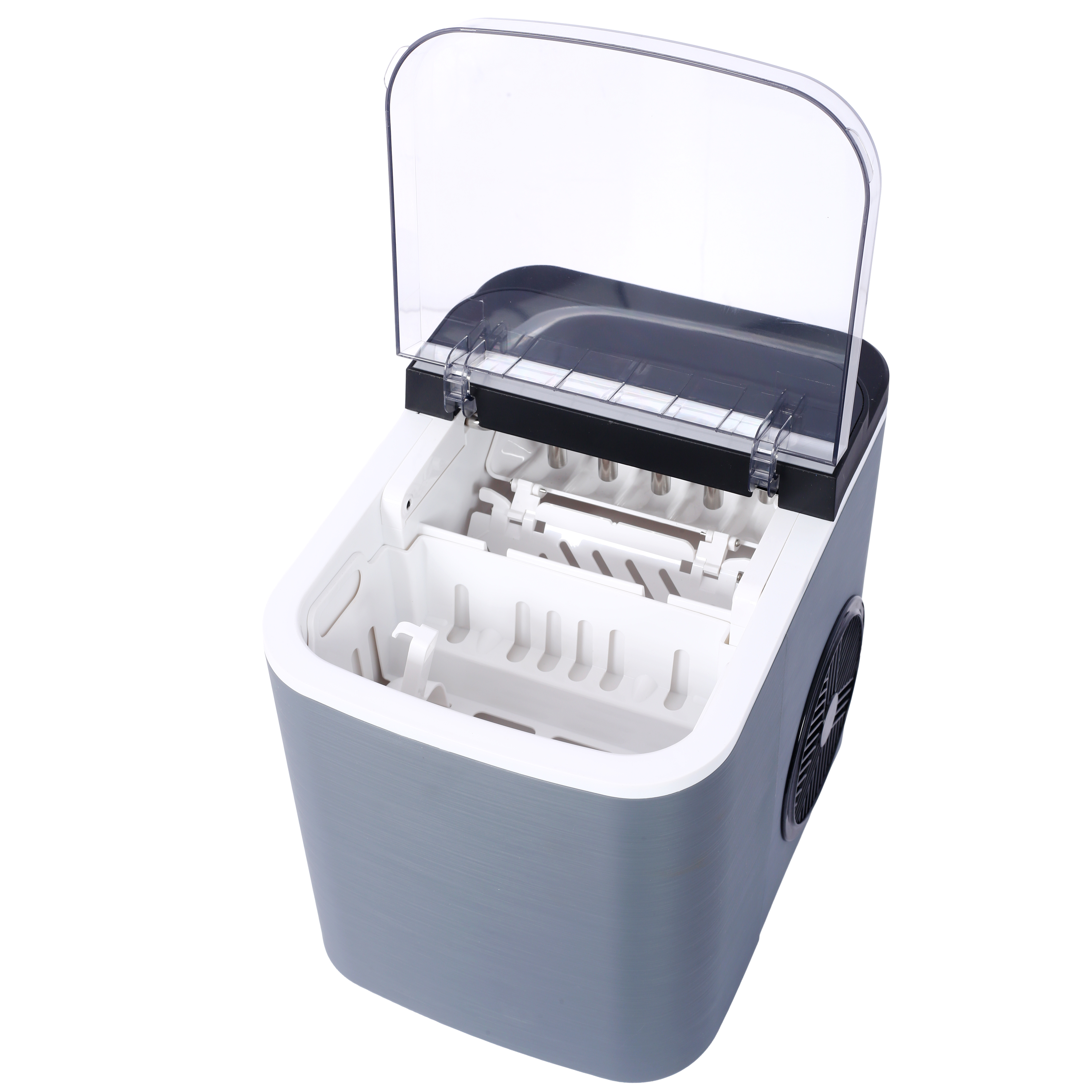 Ice Maker Countertop, Portable Ice Machine, Self-Cleaning Ice Makers with Basket and Scoop, 9 Cubes in 6 Mins, 26 lbs per Day, Ideal for Home, Kitchen,
