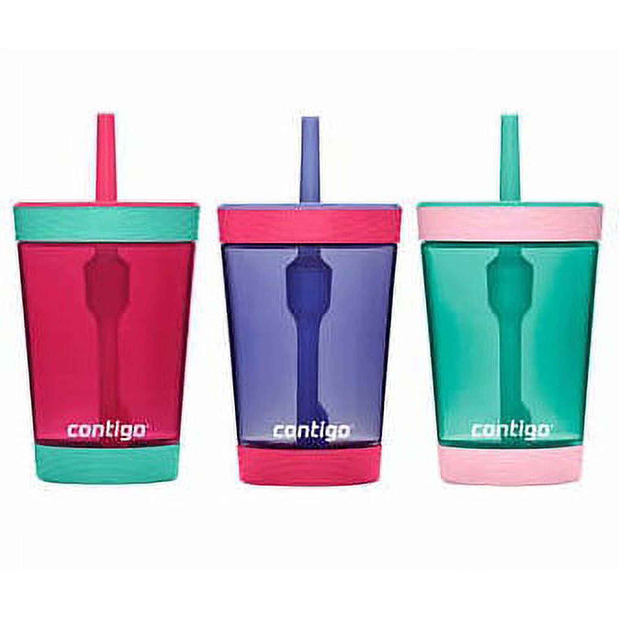 Contigo Kids Spill-Proof 14oz Tumbler, Pink/ Green/ Purple 3-pack
