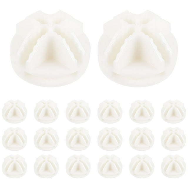 ColoMX 20 PC CON CUBE CUBO CONECTORES DE PLÁSCO para estanterías de almacenamiento de cubos y gabinete Modular Organizador de arco de armario Clip (blanco)