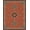 Red, Pattern 4, variant on ODIKA 8'x10' Washable Area Rug Blue Terracotta Floral Geometric Design Intricate Botanical with Classic Borders for King Size Bedroom Under Bed, Master Suite, Non-Shedding, Easy Care
