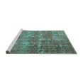 thumbnail image 2 of Ahgly Company Machine Washable Indoor Rectangle Persian Turquoise Blue Bohemian Area Rugs, 2' x 5', 2 of 4