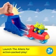 thumbnail image 2 of Set lanzador Fisher-Price Imaginext con figuras alienígenas de 3 pulgadas, 2 of 6