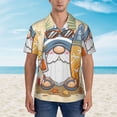 thumbnail image 5 of Uemuo Hello Summer Cute Gnome Printed Regular Fit Short Sleeve Casual Hawaiian Shirt for Men,Aloha shirt,Tropical shirt,Floral print shirt,Vacation Beach shirt-X-Large, 5 of 9