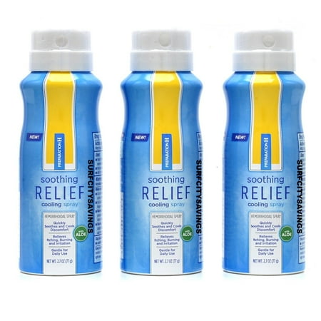 Preparation H Soothing Relief Cooling Spray, No-touch Witch Hazel Spray for Irritated Skin Relief - 3x2.7 Oz Bottles