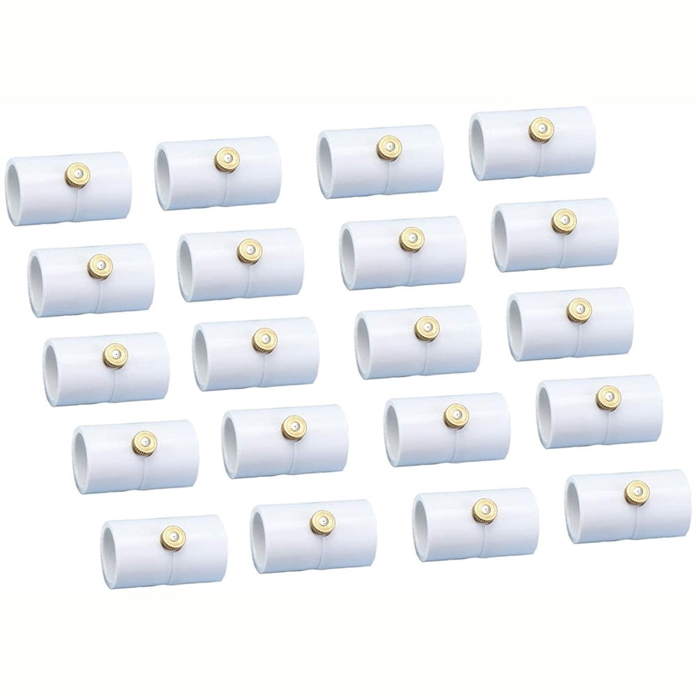 H&G lifestyles 1/2" PVC Mist Nozzle Coupling with Brass Misting Nozzle