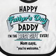 thumbnail image 4 of Inktastic Happy Father's Day Best Ever Boys or Girls Baby Bib, 4 of 4