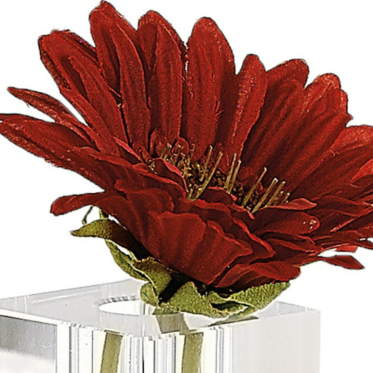 7 Hand Crafted Crystal Square Optical Bud Vase 7 Hand Crafted Crystal Square Optical Bud Vase