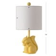 thumbnail image 3 of SAFAVIEH Sunny 18 in. Squirrel Yellow Ceramic Table Lamp with 100% White Cotton Shade, 3 of 6
