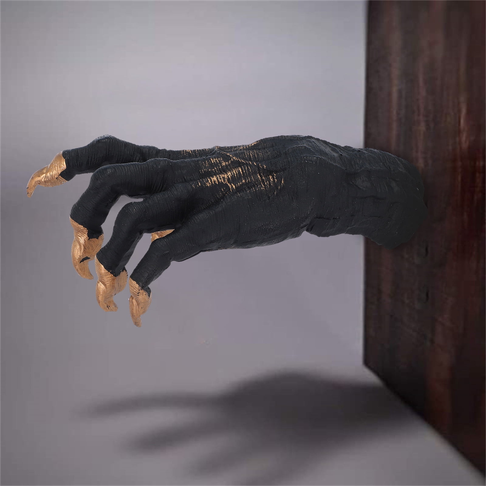 Witch's Hand Wall Hanging Sculpture - Gothic Demon Hand Wall Art Decor, Resin Retro Statue for Halloween Indoor Outdoor Living Room, Entrance Hall & Home Decorations