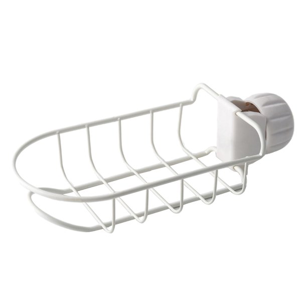 Grifo Drenaje Drenaje Estante Soporte de esponja Fregadero - Blanco Sunnimix Estante para grifos de cocina