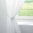 thumbnail image 5 of Set of 2 Magnetic Tulip Curtain Tiebacks – Elegant Resin Design with Strong Magnet – Chrome, 5 of 6