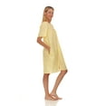 thumbnail image 3 of Lati Fashion Women Snaps Front Duster Short Sleeve Female Nightgowns & Sleepshirts Yellow Size Large, 3 of 4