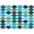 thumbnail image 1 of Ahgly Company Machine Washable Indoor Rectangle Transitional Tron Blue Area Rugs, 2' x 5', 1 of 7