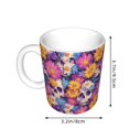 thumbnail image 2 of Yiaed Skull daisy flower Print Ceramics Coffee,Large Handle Design,Extra Large Tea and Coffee Cup for Office and Home Mugs, 2 of 6
