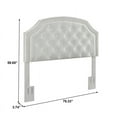 thumbnail image 6 of Welt Trim Tufted Adjustable King or Cal King Headboard in Light Gray Fabric, 6 of 6