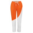 thumbnail image 4 of FUNUONY Cropped Pants for Women Linen Pants Women Women's Autumn Fragrant Linen Linen Print Casual Pants – Perfect for Spring Comfortable and Trendy for Relaxed Days and Everyday Wear Orange 3Xl, 4 of 5