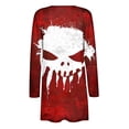 thumbnail image 4 of WFJCJPAF 2024 New Halloween Clearance! Halloween Sweaters for Plus Size,Women's Fashion Halloween Printed Casual Long Sleeved Shirt Cardigan Tops - Red M, 4 of 6