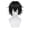 Black, variant on Unisex short wig, anime character cosplay wig, men's short wig, suitable for cosplay, layered party wig, with bangs, suitable for Halloween, Christmas, and other occasions, synthetic fiber wig.