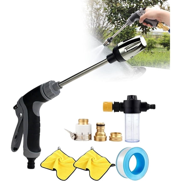 Aquoxis Pressure Washer - 15x More Powerful Than Hoses, High Pressure Garden Hose Nozzle Sprayer, for Every Garden Hose