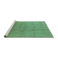 thumbnail image 2 of Ahgly Company Machine Washable Indoor Square Oriental Turquoise Blue Industrial Area Rugs, 7' Square, 2 of 4