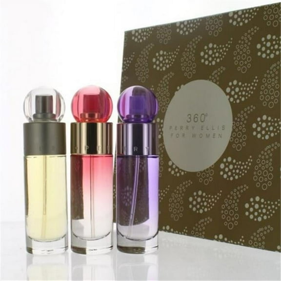 Perry Ellis GSW3603PC1.0SPRCORAL 360 Womens Eau De Parfum Spray Gift Set - 3 Piece