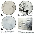 thumbnail image 3 of Designart "Monochromatic Birds Silhouette II" Landscape Trees Floater Framed Wall Art Prints, 3 of 5