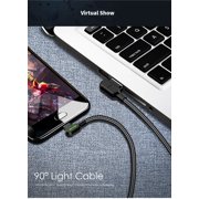 MCDODO 90 Degree Right Angle Braided USB C Charger Charging Sync Type C Cable Cord(1.2M,1X Data Cable)