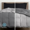 thumbnail image 3 of Bare Home 5-Piece Reversible Bed-in-a-Bag - Premium 1800 Collection - Full, Light Gray/Gray Comforter with Black Sheet Set, 3 of 10